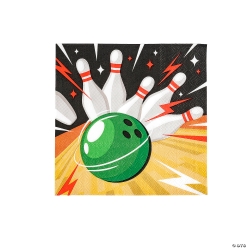 Bowling Party Beverage Napkins - 16 PK